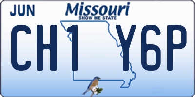 MO license plate CH1Y6P