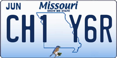 MO license plate CH1Y6R