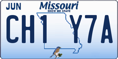 MO license plate CH1Y7A