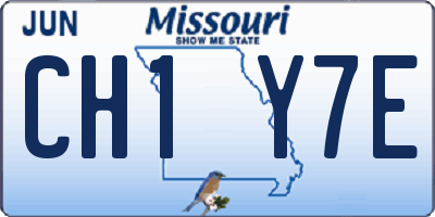 MO license plate CH1Y7E