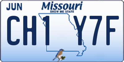 MO license plate CH1Y7F