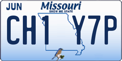 MO license plate CH1Y7P