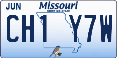 MO license plate CH1Y7W