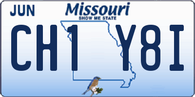 MO license plate CH1Y8I