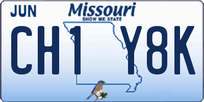 MO license plate CH1Y8K