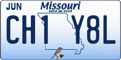 MO license plate CH1Y8L