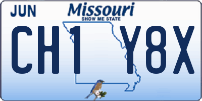 MO license plate CH1Y8X