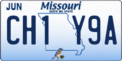 MO license plate CH1Y9A