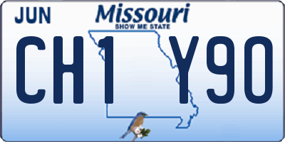 MO license plate CH1Y9O