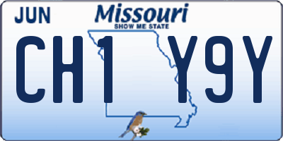 MO license plate CH1Y9Y