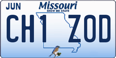 MO license plate CH1Z0D