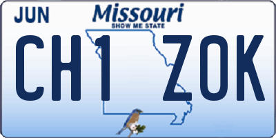 MO license plate CH1Z0K