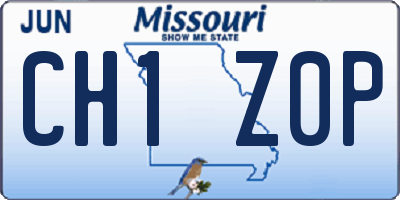 MO license plate CH1Z0P