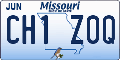 MO license plate CH1Z0Q