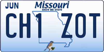 MO license plate CH1Z0T