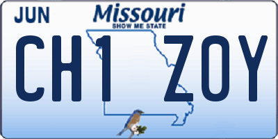 MO license plate CH1Z0Y
