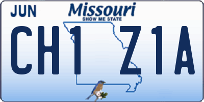 MO license plate CH1Z1A