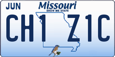 MO license plate CH1Z1C