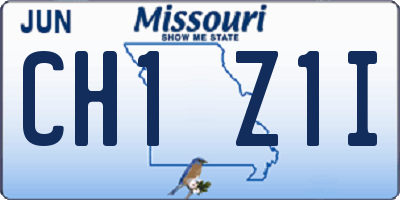 MO license plate CH1Z1I