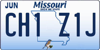 MO license plate CH1Z1J