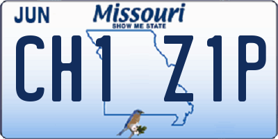 MO license plate CH1Z1P
