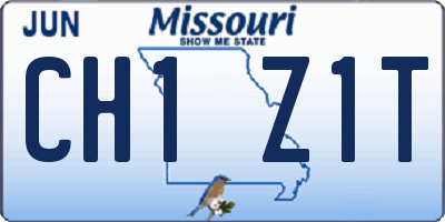 MO license plate CH1Z1T