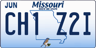 MO license plate CH1Z2I