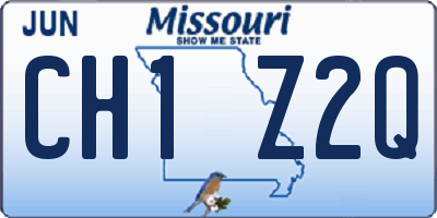 MO license plate CH1Z2Q