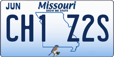 MO license plate CH1Z2S