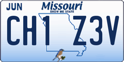 MO license plate CH1Z3V