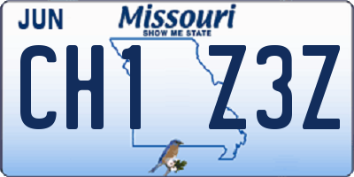 MO license plate CH1Z3Z