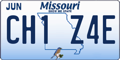 MO license plate CH1Z4E