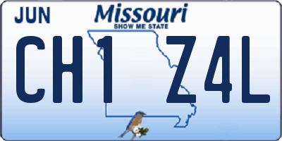 MO license plate CH1Z4L