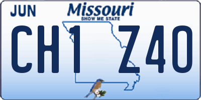 MO license plate CH1Z4O