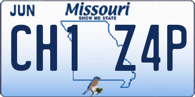 MO license plate CH1Z4P