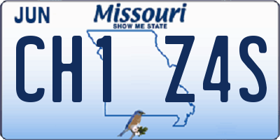 MO license plate CH1Z4S