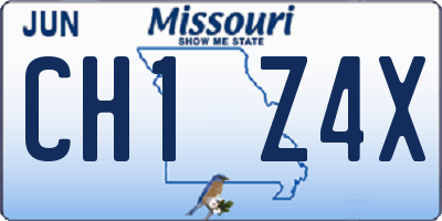 MO license plate CH1Z4X