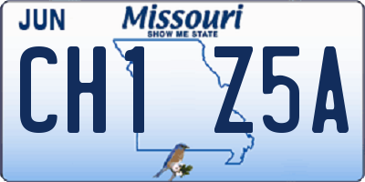 MO license plate CH1Z5A