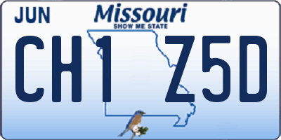MO license plate CH1Z5D