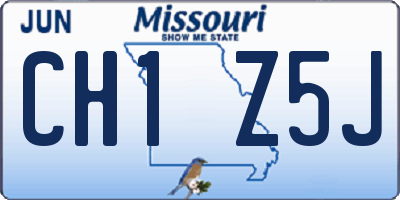 MO license plate CH1Z5J