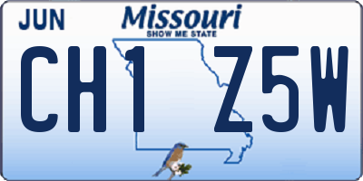 MO license plate CH1Z5W