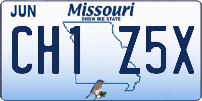MO license plate CH1Z5X
