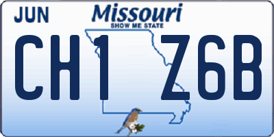 MO license plate CH1Z6B