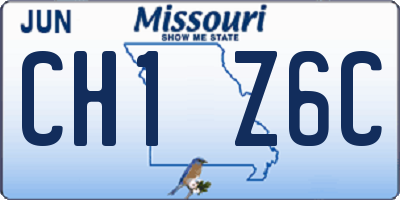 MO license plate CH1Z6C