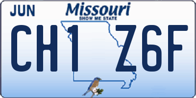 MO license plate CH1Z6F