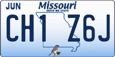 MO license plate CH1Z6J