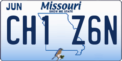 MO license plate CH1Z6N