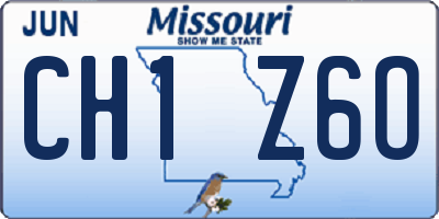 MO license plate CH1Z6O