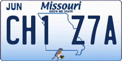 MO license plate CH1Z7A