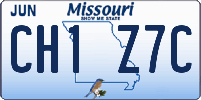 MO license plate CH1Z7C